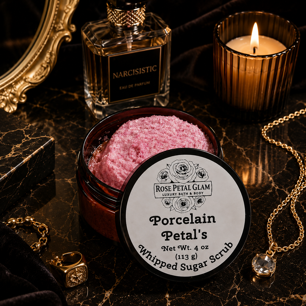 Porcelain Petal – Whipped Tallow Sugar Scrub - Net Wt. 4 oz