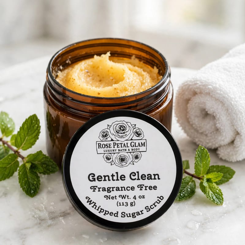 Gentle Clean – Whipped Tallow Sugar Scrub (Fragrance-Free)