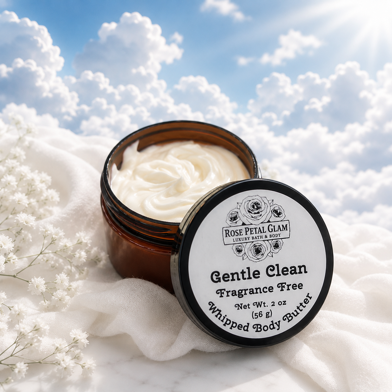  Gentle Clean - Whipped Tallow Body Butter (Fragrance Free) – Net Wt. 2 oz