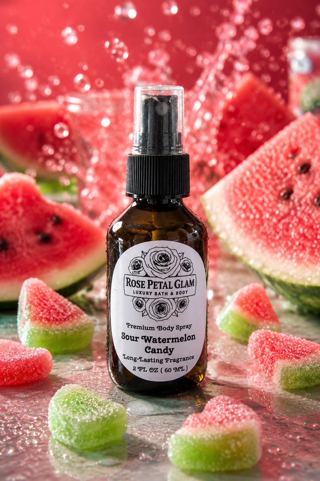 Sour Watermelon Candy Premium Body Spray 2.0 Net Wt. 2 oz (60 mL)