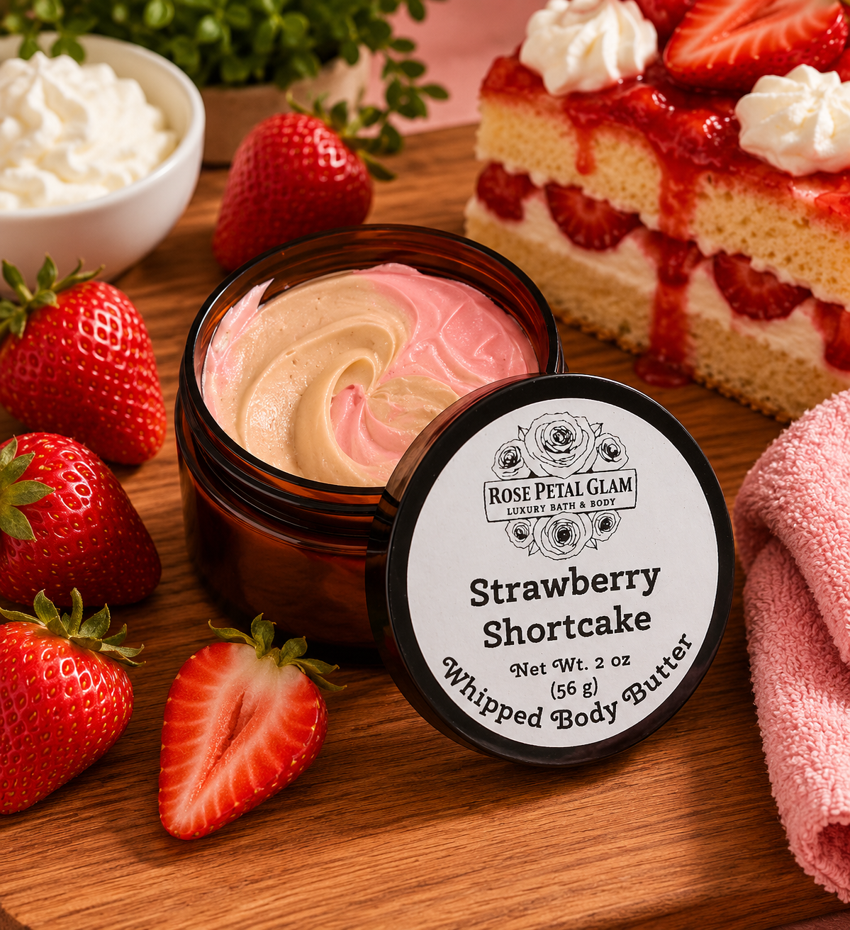 Strawberry Shortcake – Whipped Tallow Body Butter -Net Wt. 2 oz