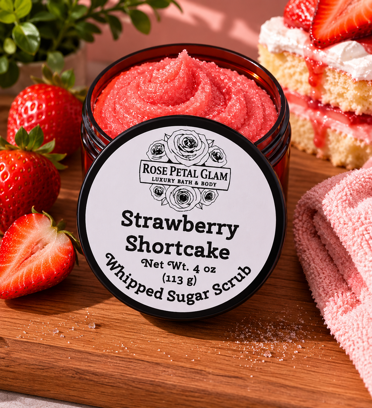 Strawberry Shortcake - Whipped Tallow Sugar Scrub - Net Wt. 4 oz