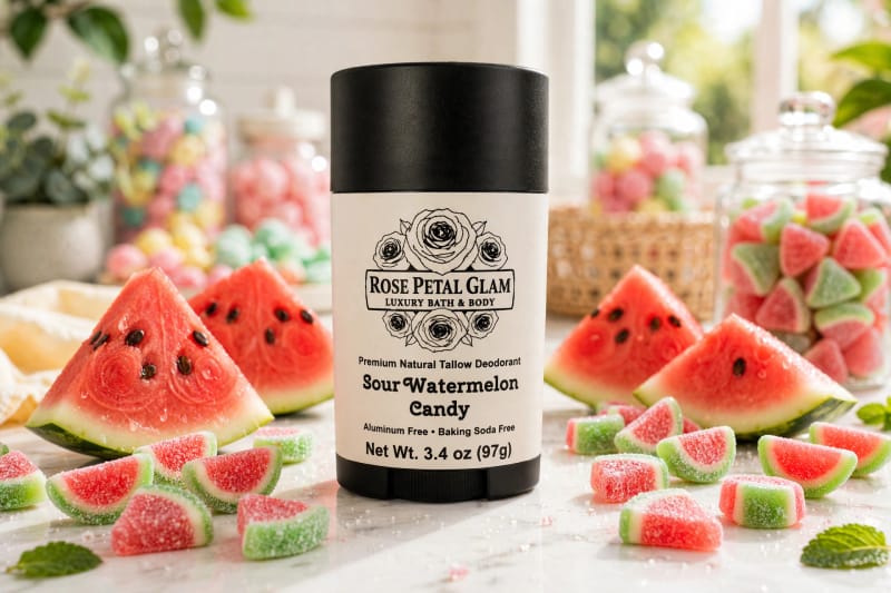Sour Watermelon Candy – Tallow Deodorant – Net Wt. 3.4 oz