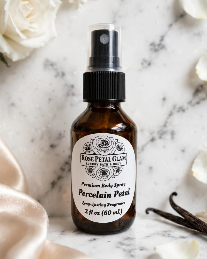 Porcelain Petals – Premium Body Spray – 2 Fl oz (60 mL)