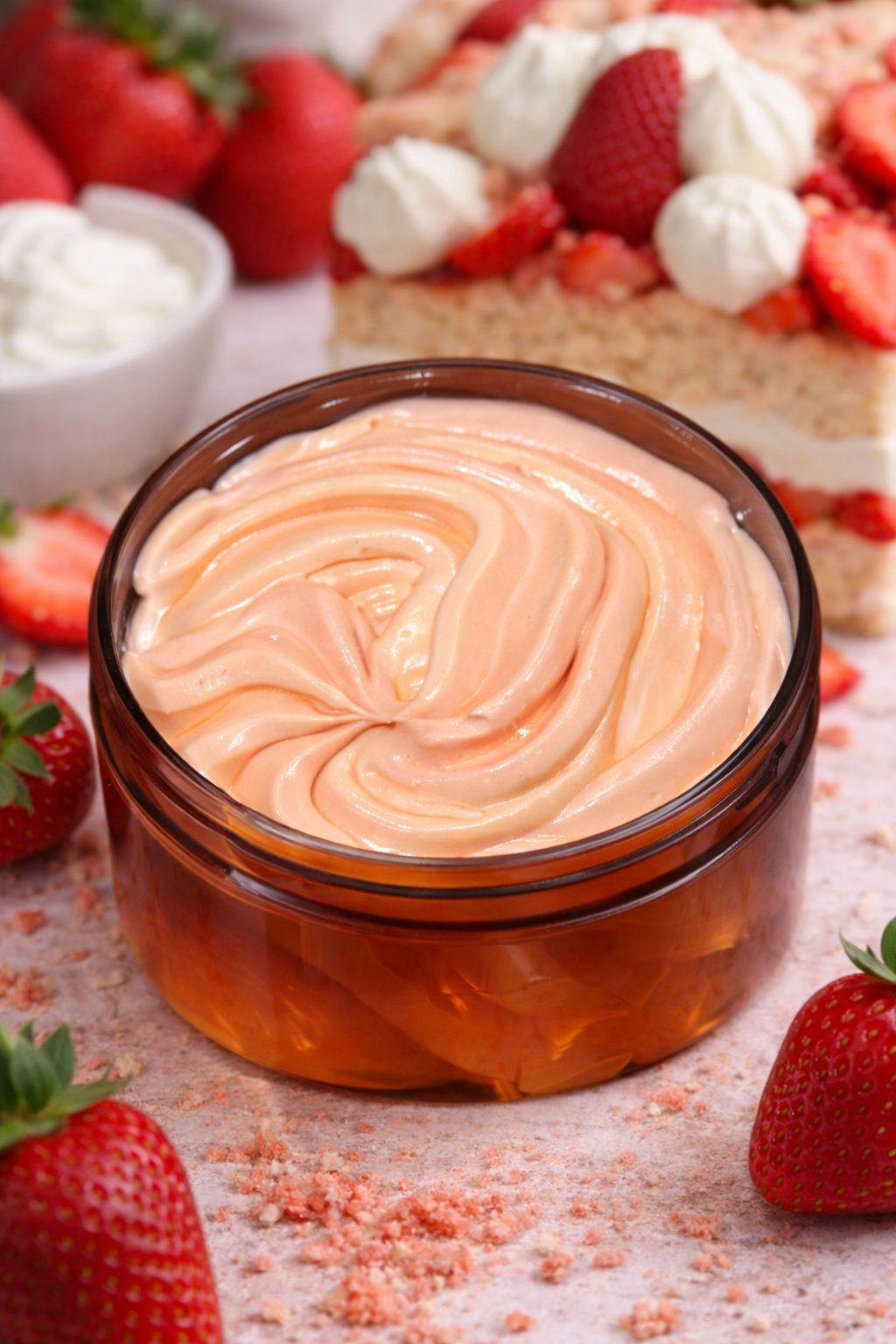 Whipped Body Butter – Strawberry Shortcake – Net Wt. 2 oz - Handcrafted Body Butter by Rose Petal Glam