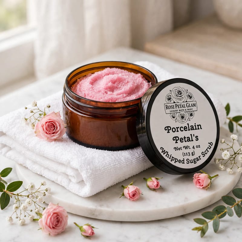 Porcelain Petals – Whipped Tallow Sugar Scrub