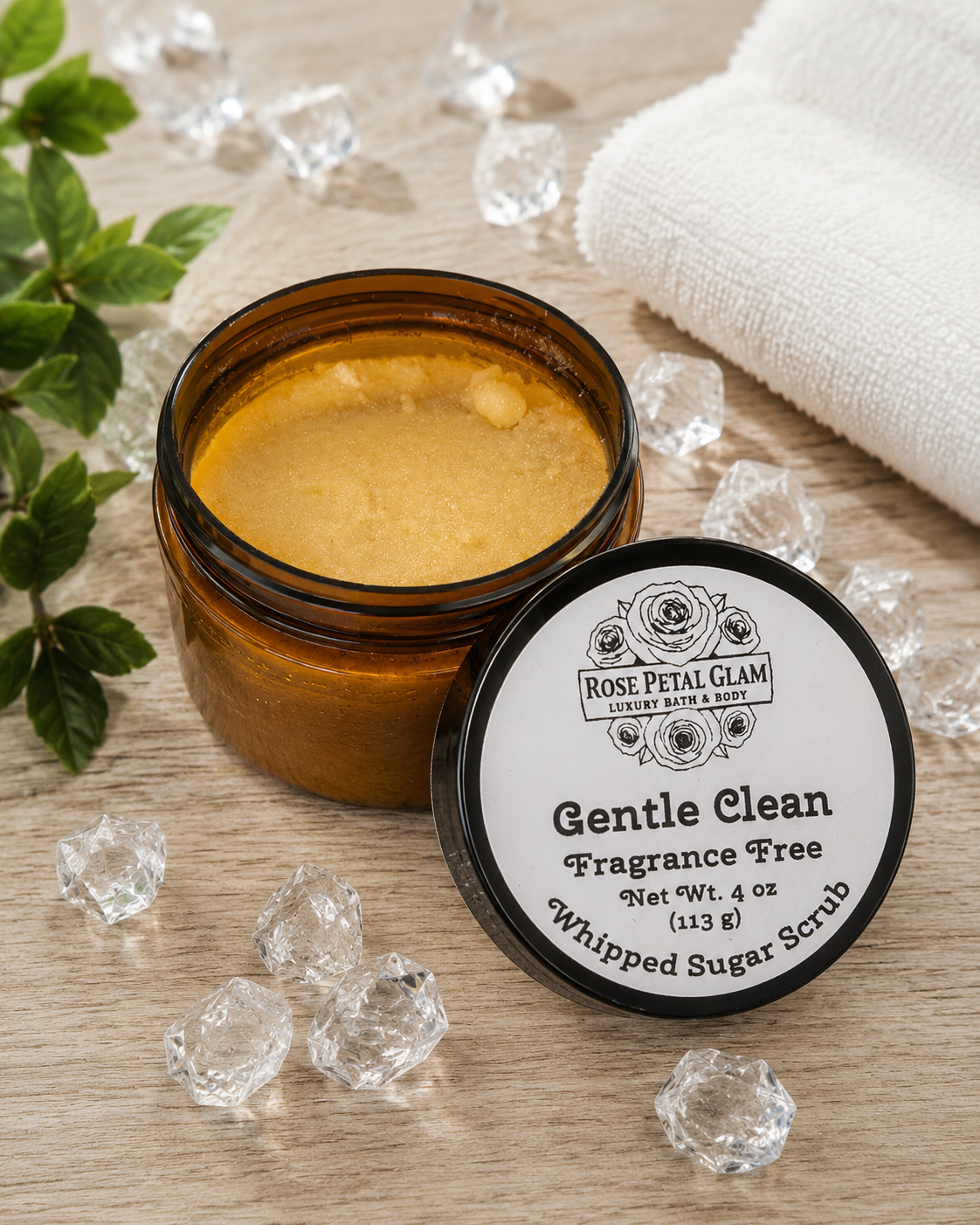 Gentle Clean - Whipped Tallow Sugar Scrub - Net Wt. 4 oz (Fragrance-Free)